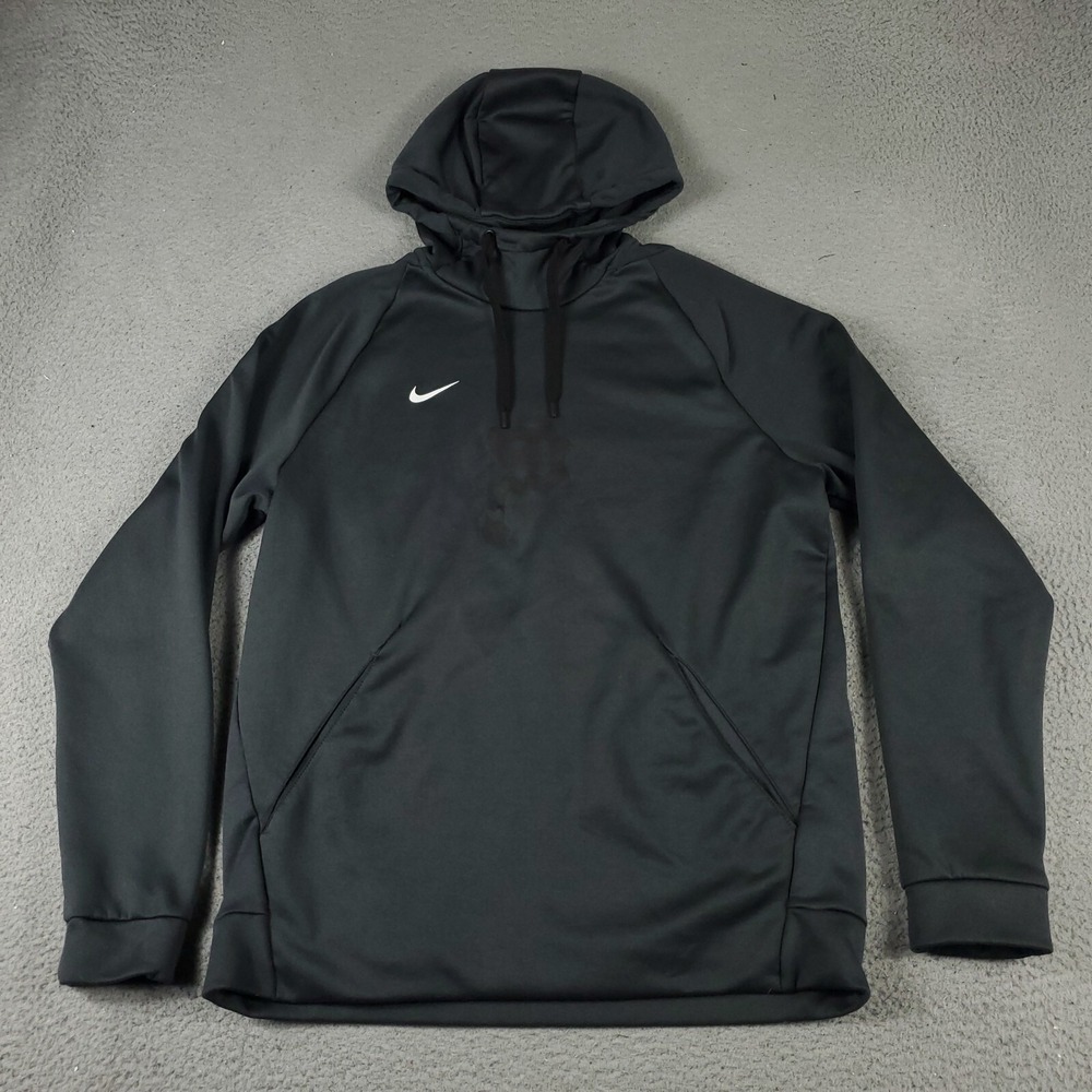 Nike Sweater Mens Size Large Gray Swoosh Pullover Hoodie Sweatshirt